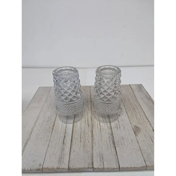Anchor Hocking Wexford Set 2 Diamond Point Tumblers 11oz 5 1/2" Drinking Glasses - Picture 3 of 4